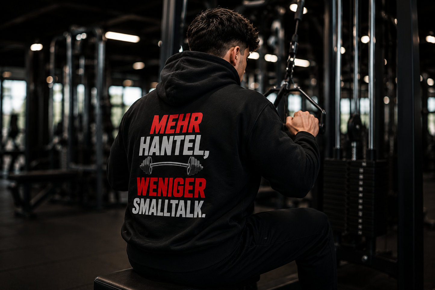 Mehr Hantel, weniger Smalltalk - Basic Unisex Hoodie