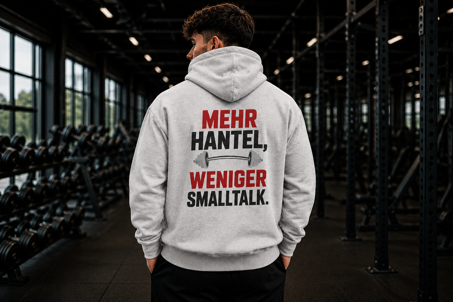 Mehr Hantel, weniger Smalltalk - Basic Unisex Hoodie
