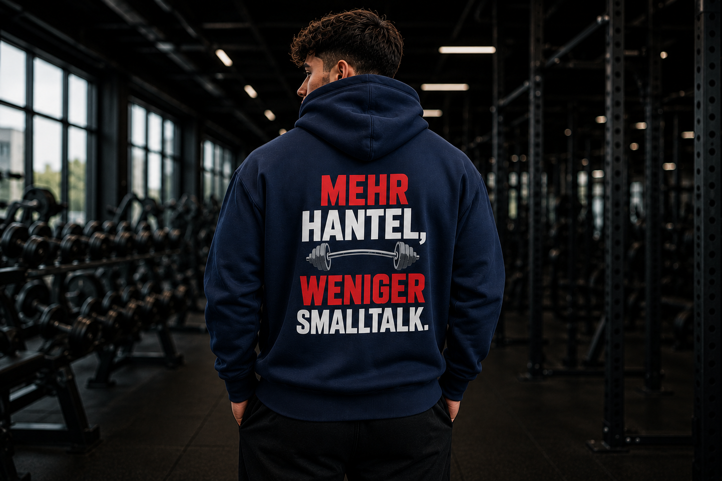 Mehr Hantel, weniger Smalltalk - Basic Unisex Hoodie
